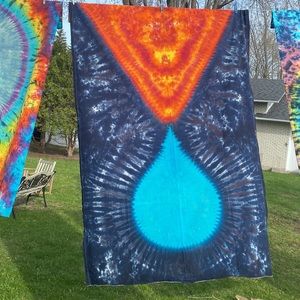 Fire & Water Elements Curtain Or Tapestry